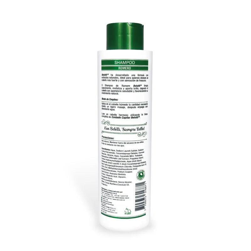 Shampoo Belotti Romero x 850 ml - Image 3